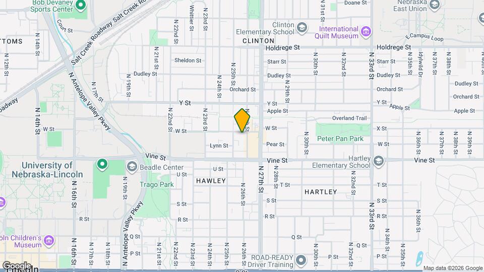 887 N 26th St Map and Location Details