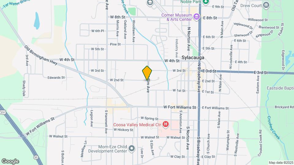 105 N Elm Ave Map and Location Details