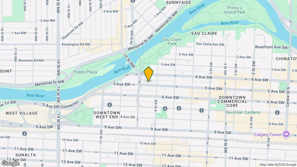 920-805 5 Ave SW Map and Location Details