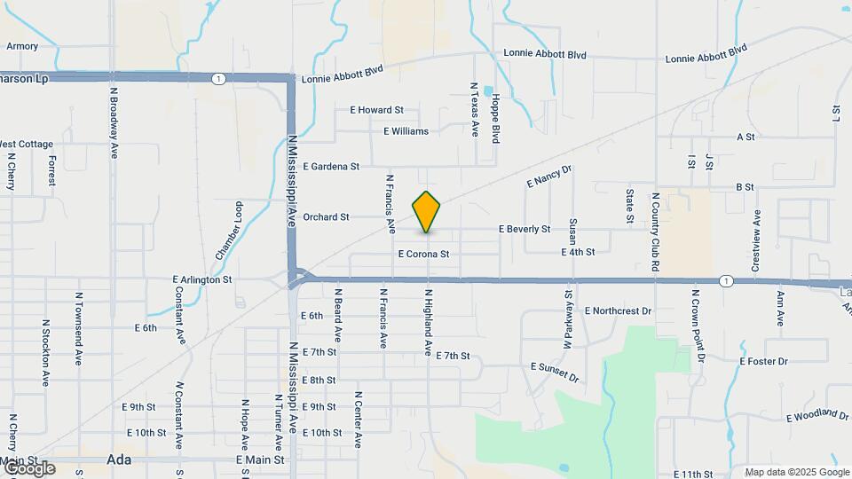 821 N Highland Ave Map and Location Details