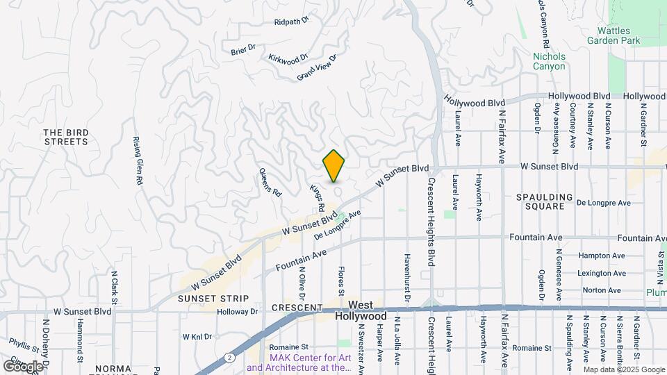 8343 W Sunset Blvd Map and Location Details