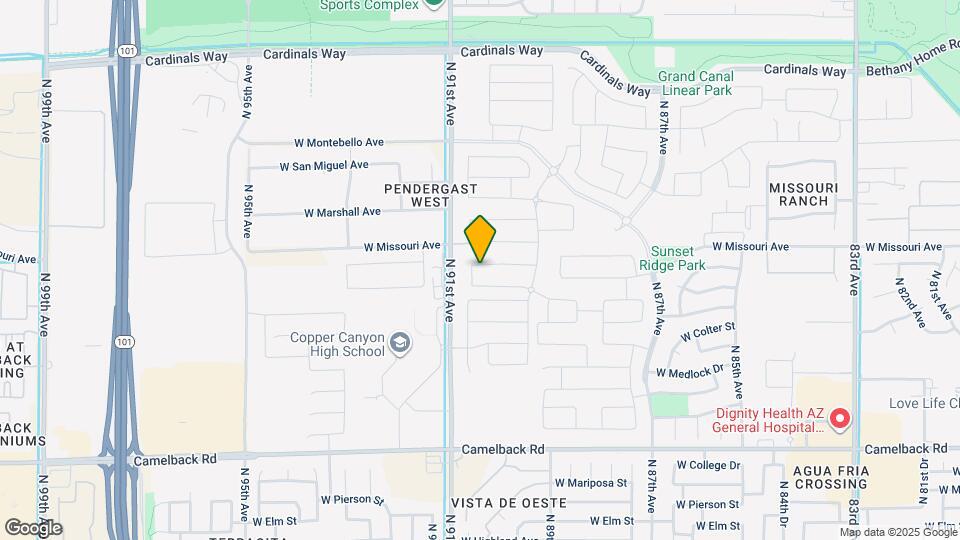 9025 W Denton Ln Map and Location Details