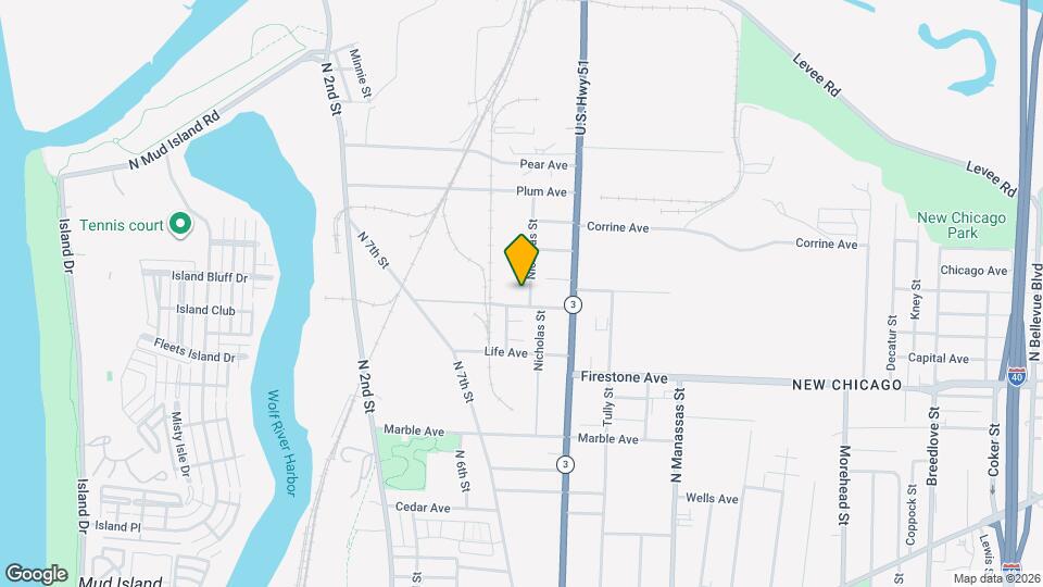 1319 Nicholas St Map and Location Details