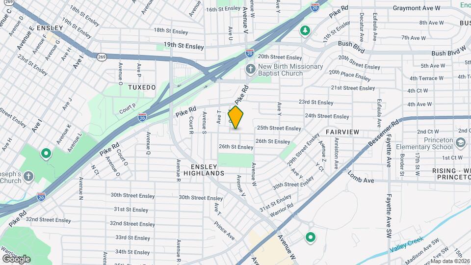 2108 25th Street Ensley Map and Location Details