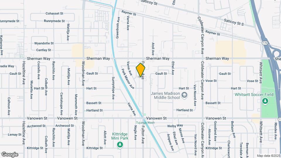 7041 Fulton Ave Map and Location Details