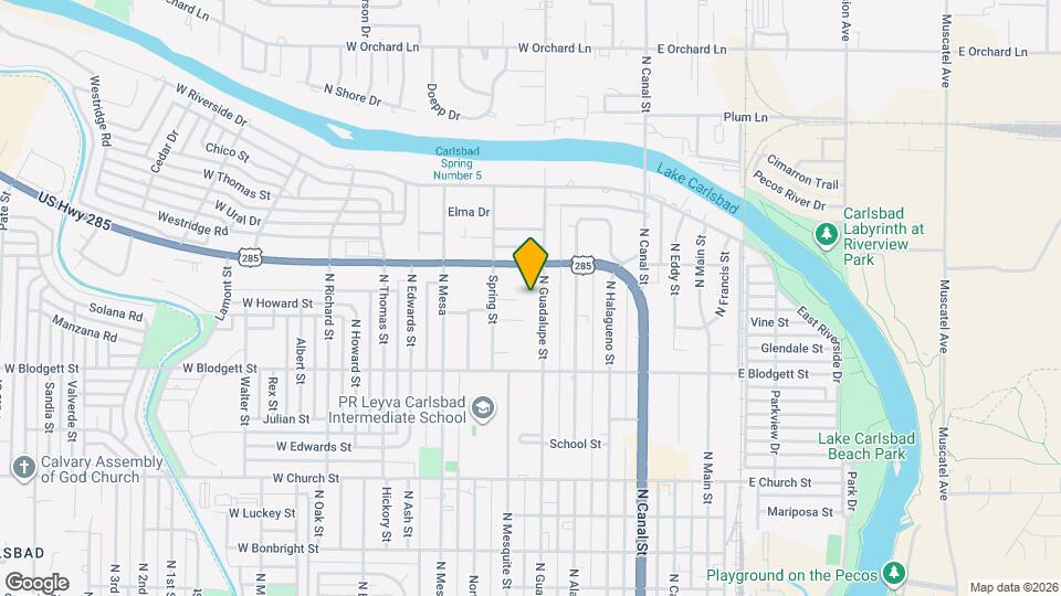 1021 N Guadalupe St Map and Location Details