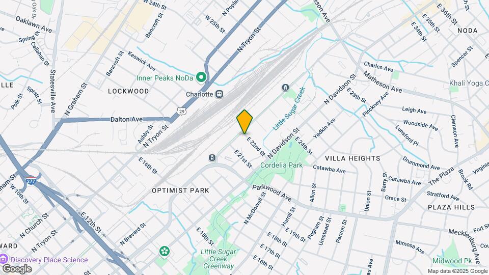 1824 N Brevard St Map and Location Details