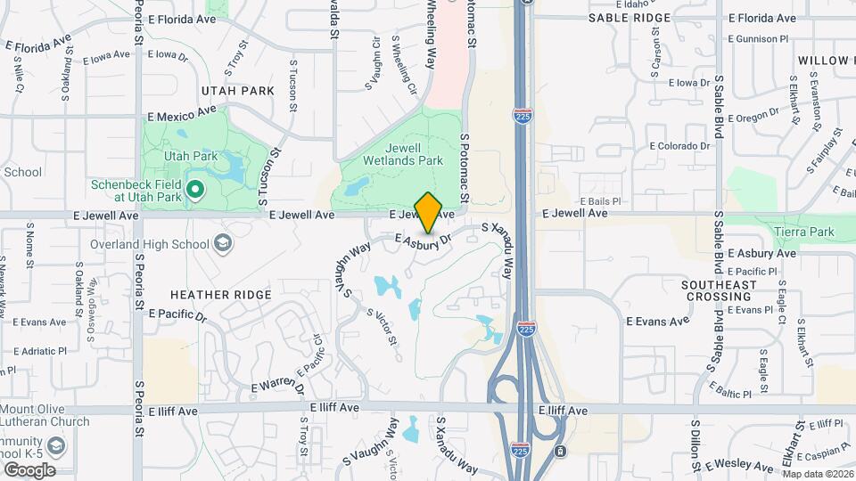 13393 E Asbury Dr Map and Location Details