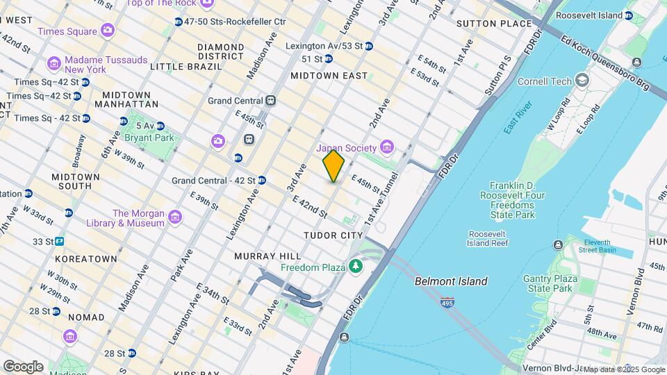 248 E 44th St Map and Location Details