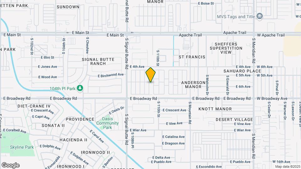 Superstition Buttes Mobile Home Community Map and Location Details