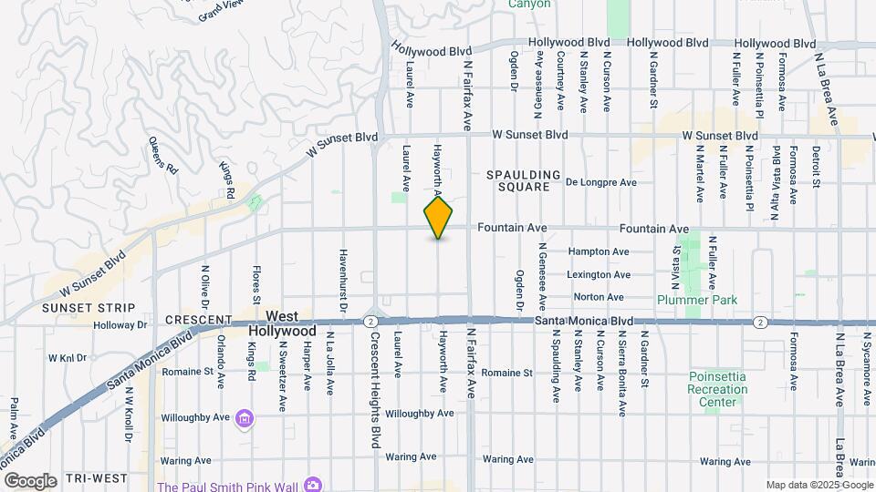 1272 N Hayworth Ave Map and Location Details