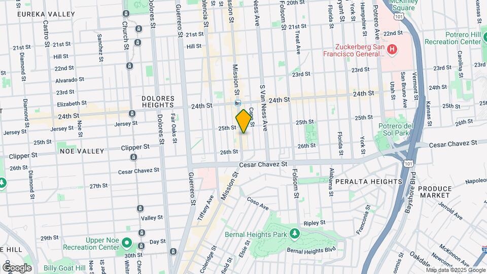 2943-2945-2945 Mission St Mapa y Detalles de la Ubicación