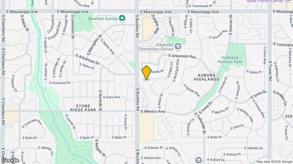 1547 S Pagosa St Map and Location Details