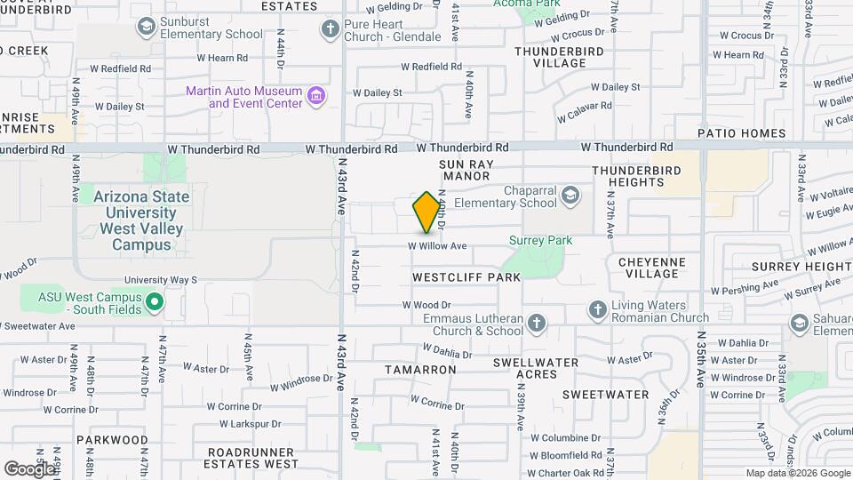 4026 W Willow Ave Map and Location Details