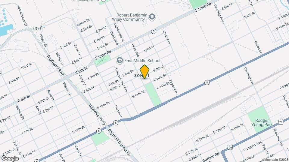 1210 E 10th St Map and Location Details