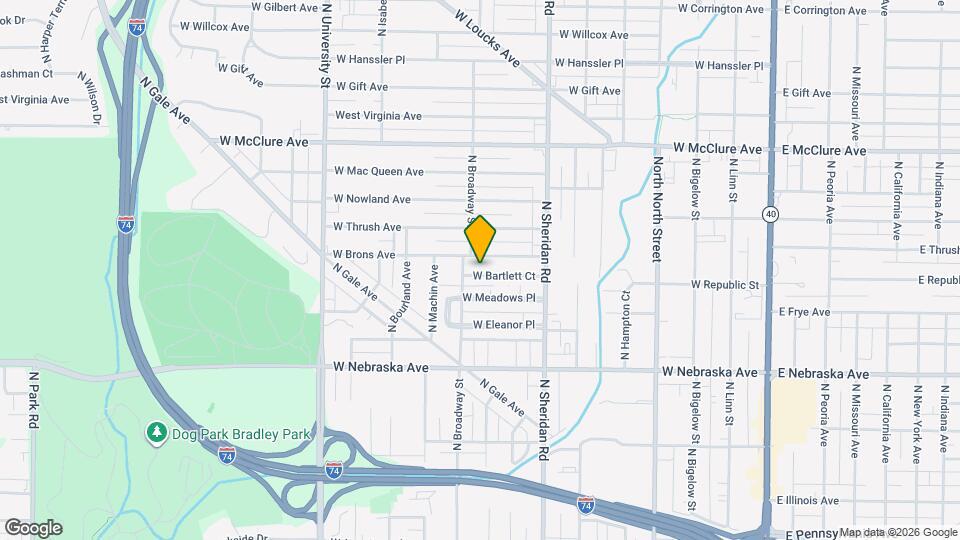 823 W Bartlett Ct Map and Location Details