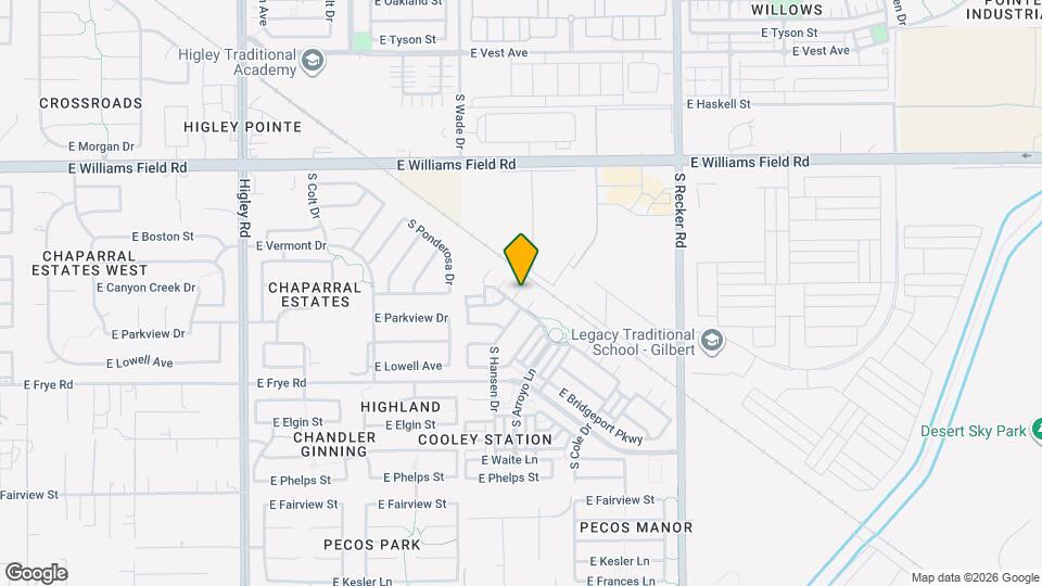 3694 E Yeager Dr Map and Location Details