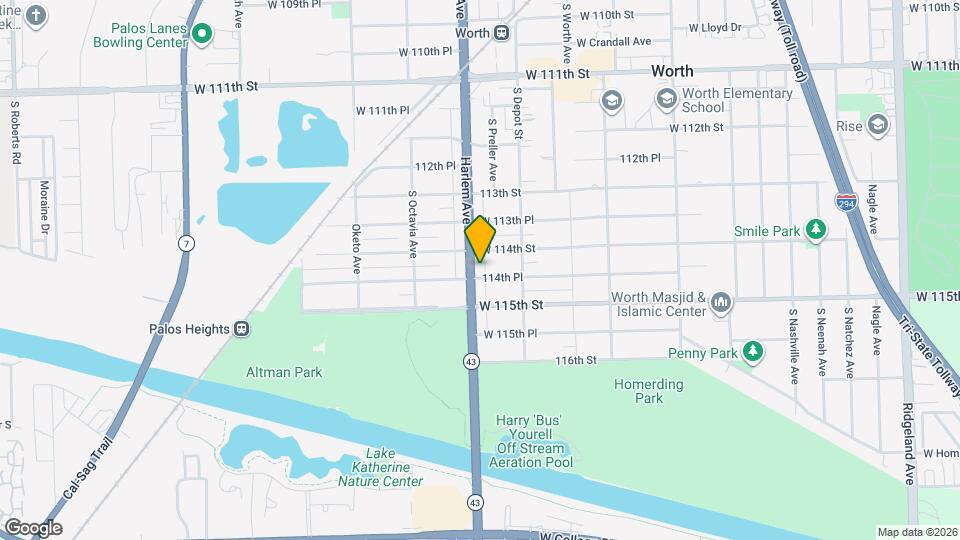 11419 S Harlem Ave Map and Location Details