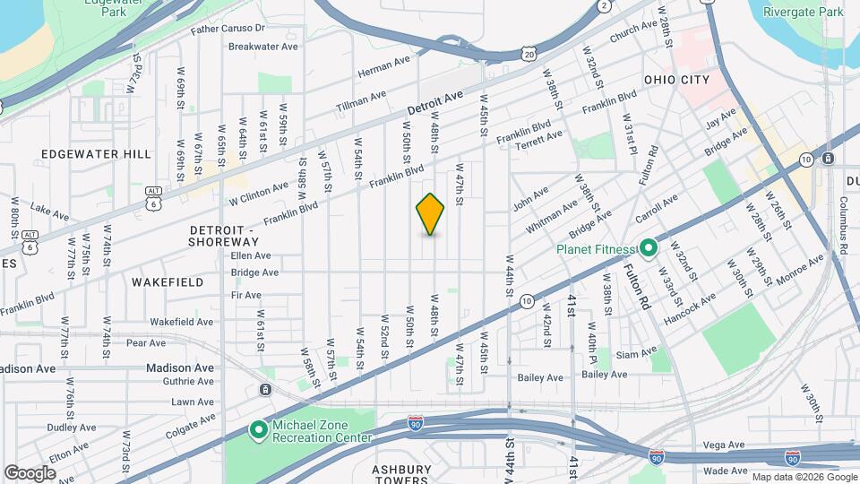 1862 W 48th St Map and Location Details