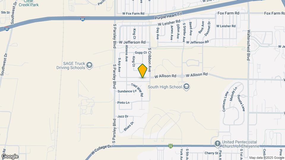 1421 W Allison Rd Map and Location Details