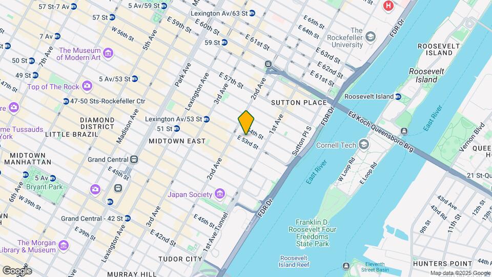 319 E 53rd St Map and Location Details