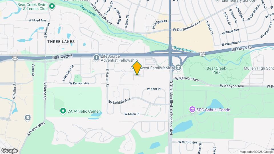 3656 S Depew St, Unit 205 Map and Location Details