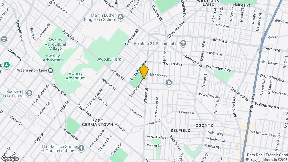 1142 E Woodlawn St Map and Location Details