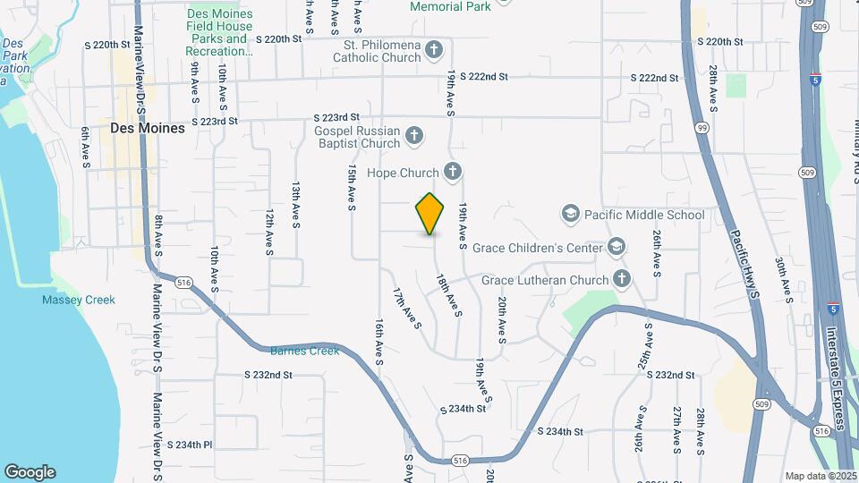 22625 18th Ave S Mapa y Detalles de la Ubicación