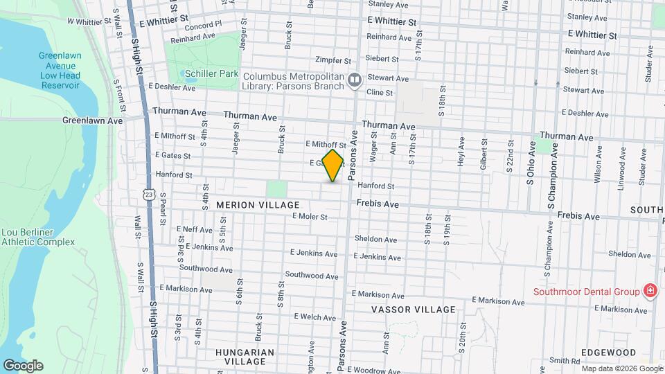 421 Hanford St Map and Location Details