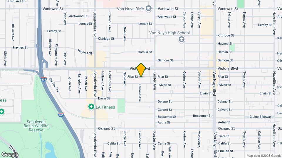 14958 Friar St, Unit Guest House Mapa y Detalles de la Ubicación