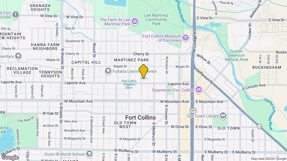 430 Laporte Ave Mapa y Detalles de la Ubicación