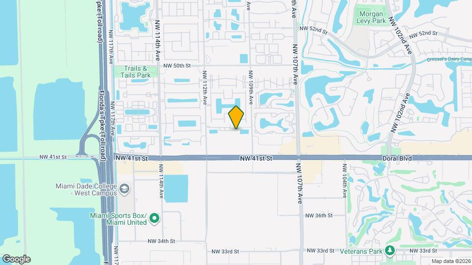 10966 NW 43rd Terrace Map and Location Details