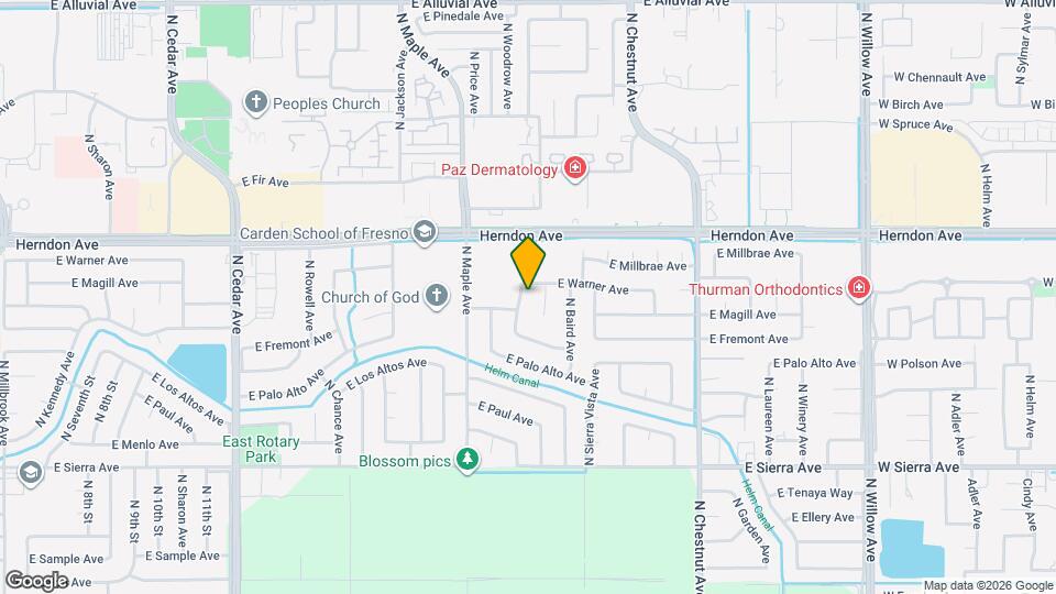 6804 N Backer Ave Map and Location Details