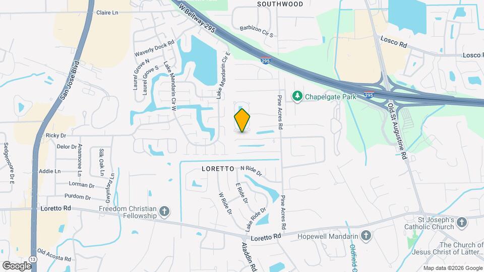 3647 Mandarin Woods Dr N Map and Location Details