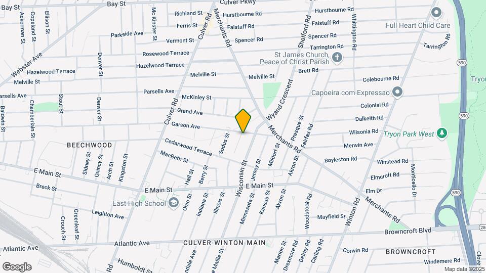 1075 Garson Ave Mapa y Detalles de la Ubicación