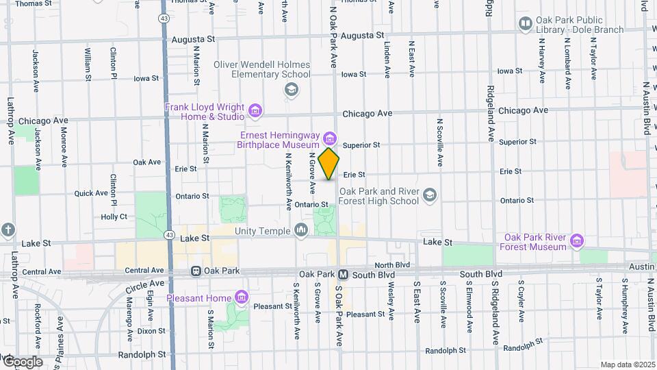 217 N Oak Park Ave Map and Location Details