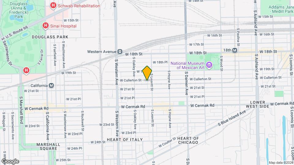 2215 W Cullerton St, Unit Garden Unit Map and Location Details