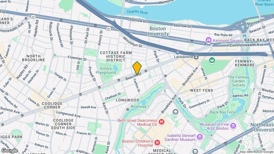 1043-1045 Beacon St Mapa y Detalles de la Ubicación