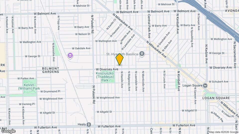 3804 W Diversey Ave, Unit G Mapa y Detalles de la Ubicación