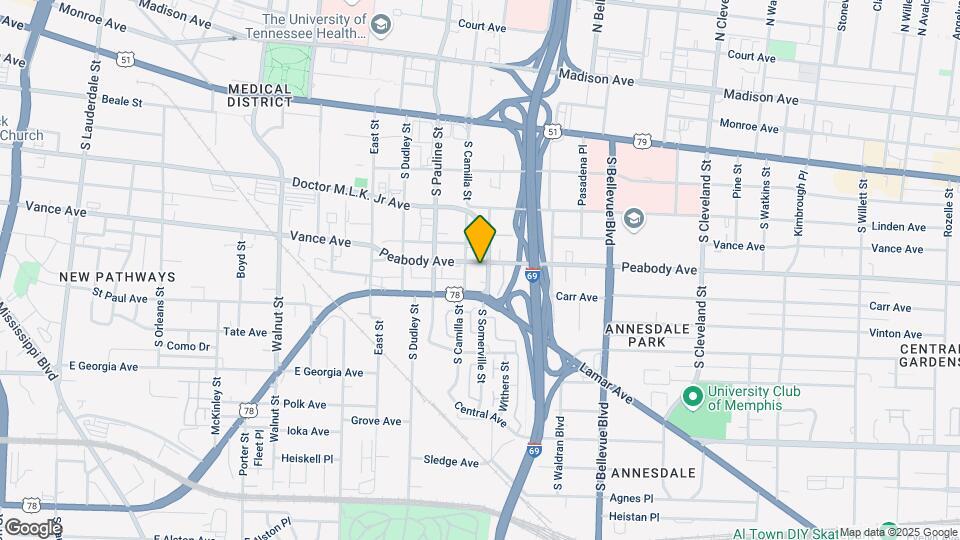 1057 Peabody Ave Map and Location Details
