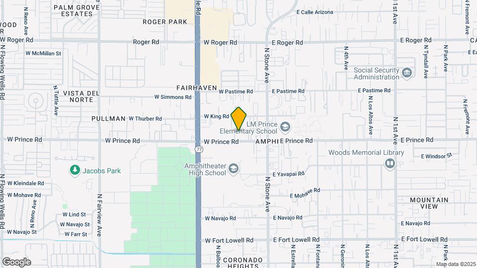 184-210 W Prince Rd Mapa y Detalles de la Ubicación