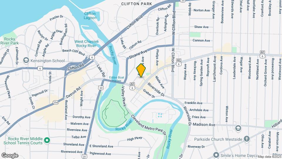 1380 Riverside Dr Map and Location Details