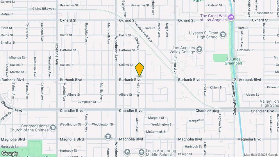 13529 Burbank Blvd Map and Location Details