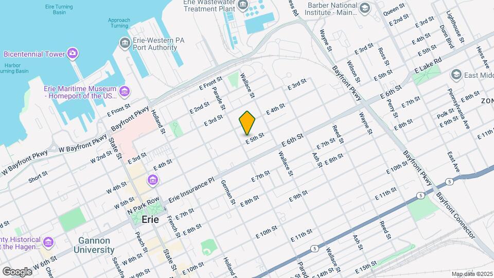 412 E 5th St Map and Location Details