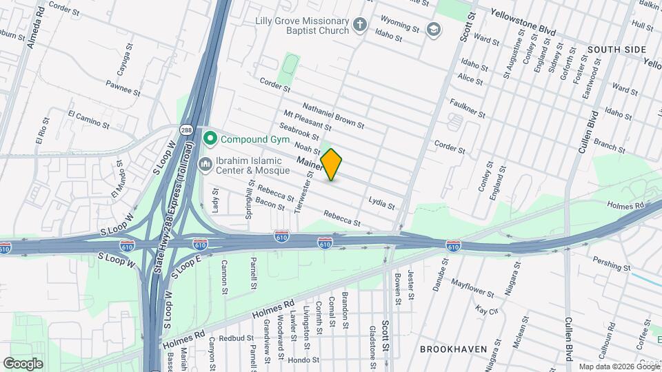 3630 Lydia St Map and Location Details