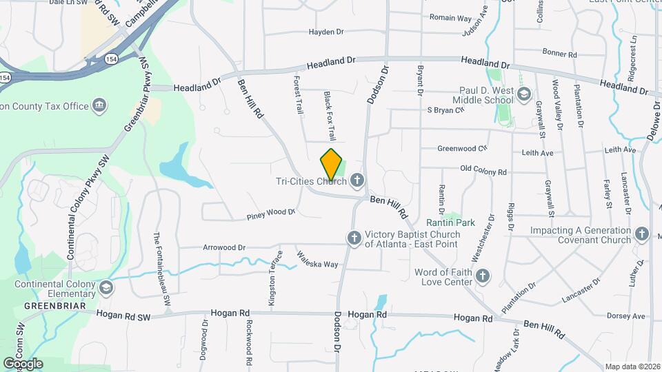 2713 Ben Hill Rd Map and Location Details