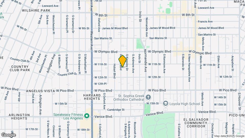 1120 S Harvard Blvd Map and Location Details