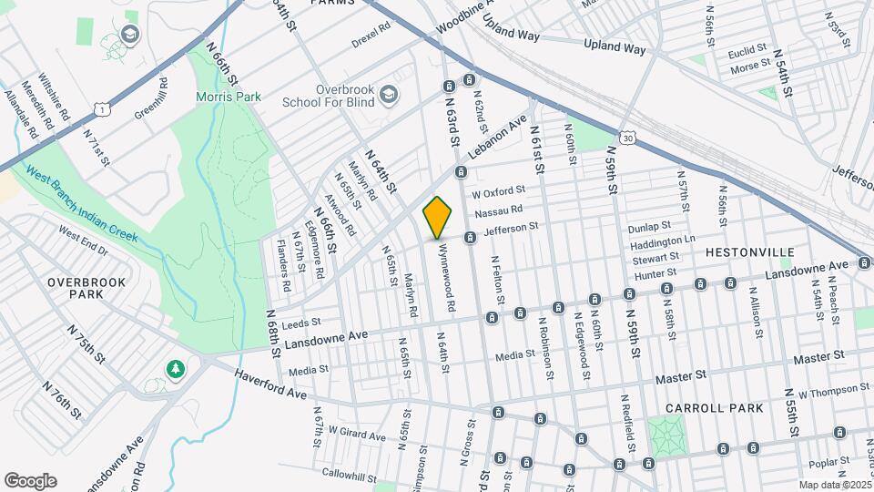 876 Wynnewood Rd Map and Location Details