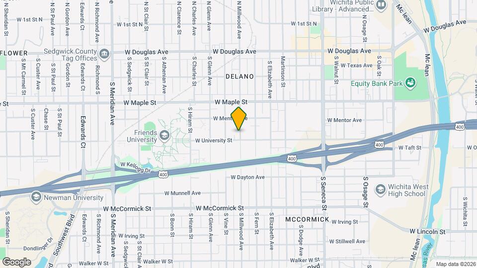 1700 W University St Map and Location Details