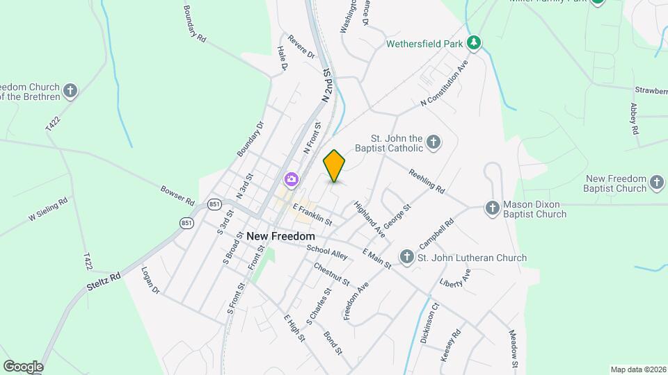 New Freedom Apartments Map and Location Details
